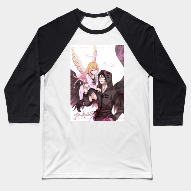 Angels of death series - zack and rachel Baseball T-Shirt by Amber Anime